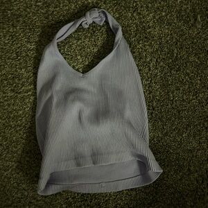 light purple Ribbed Halter Top